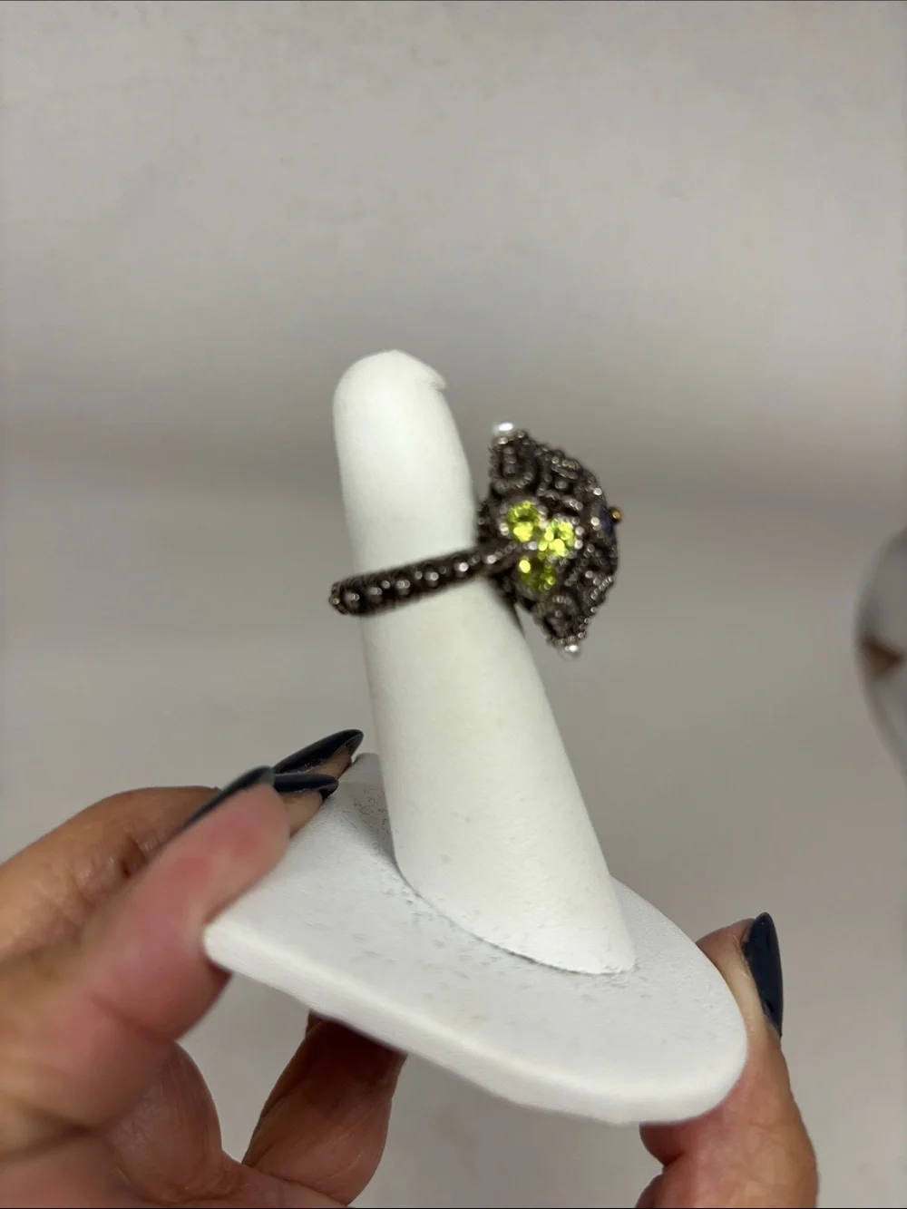 Barbara Bixby Moroccan/Antique style sterling and gold ring